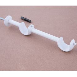 Suporte Duplo 8cm Branco Para Varão De Cortina 28x28mm - SL168 - 16