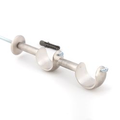 Suporte Duplo Titânio Para Varão De Cortina 28x28mm - SL167 - 21