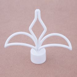 Ponteira Flor de Liz Branco Para Varão de Cortina 19mm - P027 - 16