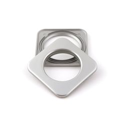 Ilhós Quadrado Titânio Para Cortina 28mm - Pct C/10 Unidades.