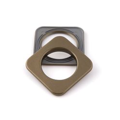 Ilhós Quadrado Ouro Velho Para Cortina 28mm - Pct C/10 Unidades.
