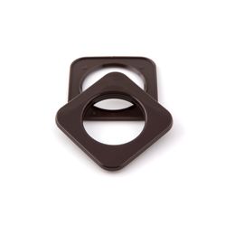 Ilhós Quadrado Imbuia Para Cortina 28mm - Pct C/10 Unidades.
