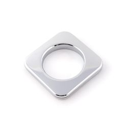 Ilhós Quadrado Cromado Para Cortina 28mm - Pct C/10 Unidades.