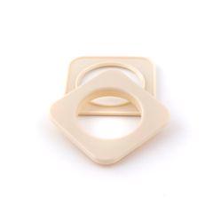 Ilhós Quadrado Bege Para Cortina 28mm - Pct C/10 Unidades.