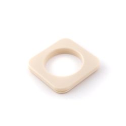 Ilhós Quadrado Bege Para Cortina 28mm - Pct C/10 Unidades.
