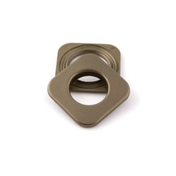 Ilhós Quadrado Ouro Velho Para Cortina 19mm - Pct C/10 Unidades.