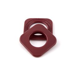 Ilhós Quadrado Mogno Para Cortina 19mm - Pct C/10 Unidades.