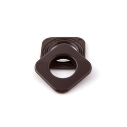 Ilhós Quadrado Imbuia Para Cortina 19mm - Pct C/10 Unidades.