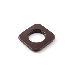 Ilhós Quadrado Imbuia Para Cortina 19mm - Pct C/10 Unidades.