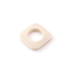 Ilhós Quadrado Bege Para Cortina 19mm - Pct C/10 Unidades.