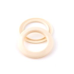 Ilhós Redondo Bege Para Cortina 28mm - Pct C/10 Unidades.