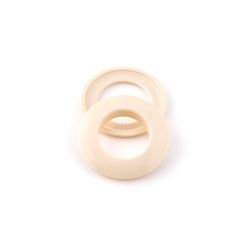 Ilhós Redondo Bege Para Cortina 19mm - Pct C/10 Unidades.