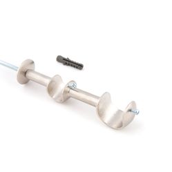 Suporte Duplo Aço Escovado Para Varão De Cortina 28x19mm - SL058 - 38