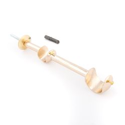 Suporte Dourado Duplo Longo 8cm Para Varão De Cortina 28x19mm - SB146 - 09
