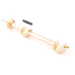 Suporte Dourado Duplo Longo 8cm Para Varão Cortina 19x19mm - SB145 - 09