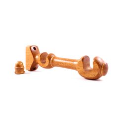 Kit Suporte Duplo e Ponteira em Madeira 19X19mm Cerejeira
