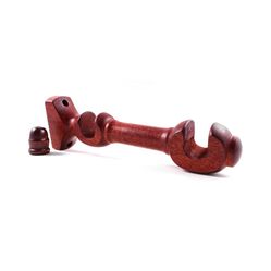 Kit Suporte Duplo e Ponteira em Madeira 19X19mm Mogno