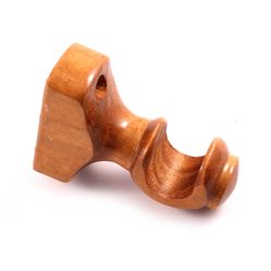 Kit Suporte e Ponteira em Madeira Para varão 19mm Cerejeira