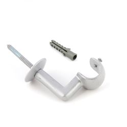 Suporte De teto para Varão de Cortina 28mm Aço Escovado