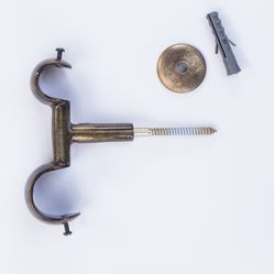 Suporte Duplo de Teto para Varão de 28x19mm - Ouro Velho