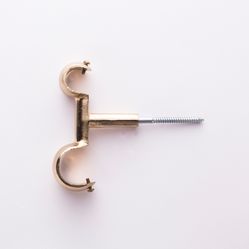 Suporte Duplo de Teto para Varão de 28x19mm - Dourado
