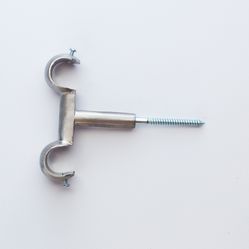 Suporte Duplo de Teto para Varão de 19x19mm - Titanio