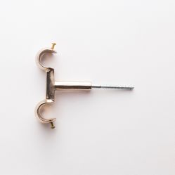 Suporte Duplo de Teto para Varão de 19x19mm - Dourado