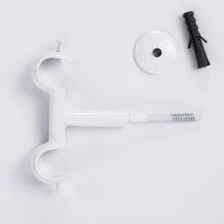Suporte Duplo de Teto para Varão de 19x19mm - Branco