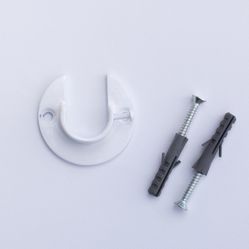 Suporte Flange para Varão de 19mm - Branco