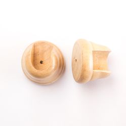 Suporte Flange Madeira Para varão 19mm Marfim