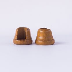 Suporte Flange Madeira Para varão 19mm Cerejeira