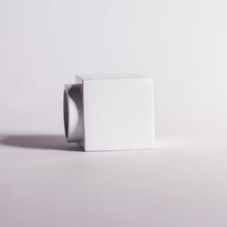 Ponteira Cubo Maciça para Varão de 19mm Branca