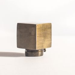 Ponteira Maciça Cubo Para Varão 19mm - Ouro Velho