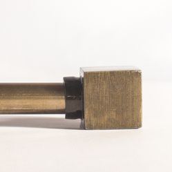 Ponteira Maciça Cubo Para Varão 19mm - Ouro Velho