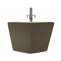 Pé De Madeira Trapézio 6cm Amêndoa