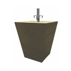 Pé De Madeira Trapézio 9cm Amêndoa