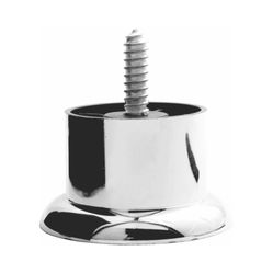 Pé PVC Tubular 4cm Altura Cromado