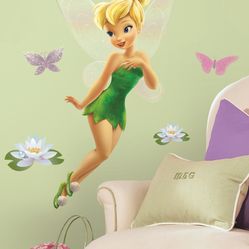 Adesivo de Parede - Auto Colante - Fada Tinker bell - 45,7cm x 101,5cm