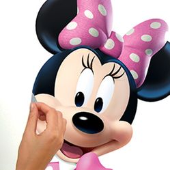 Adesivo de Parede - Auto Colante - Minnie Boutique Gigante - 45,7cm x 101,6cm
