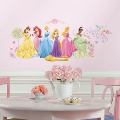 Adesivo de Parede - Auto Colante - Princesas da Disney - 25.4cm x 45.7cm