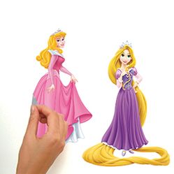 Adesivo de Parede - Auto Colante - Princesas da Disney - 25.4cm x 45.7cm