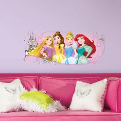 Adesivo de Parede - Auto Colante - Princesas Amigas de Aventura - 45,7cm x 101,6cm