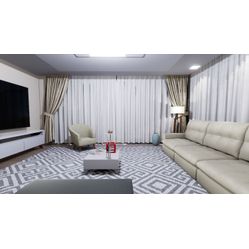 Tecido Para Cortina America Poli Sarja Branco - Largura 2,80m