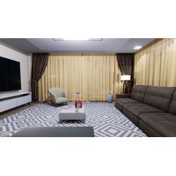 Tecido Para Cortina America Chefron liso Bege Claro - Largura 2,90m