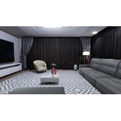 Tecido Para Cortina America Rafia Preto - Largura 2,80m