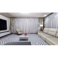 Tecido Para Cortina America Madras Silver Branco - Largura 2,90m