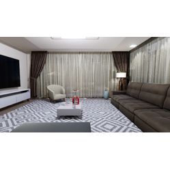 Tecido Para Cortina America Madras Silver Bege - Largura 2,90m