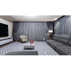Tecido Para Cortina America Madras Silver Cinza - Largura 2,90m