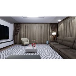 Tecido Para Cortina America Madras Bege - Largura 2,90m