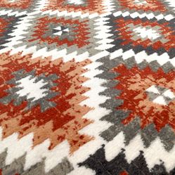 Tapete Para Quarto e Sala Geometrico Norway 08 1,00X1,40 - Vermelho